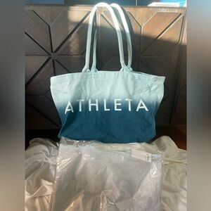 Athleta Two-Tone Blue Tote Bag